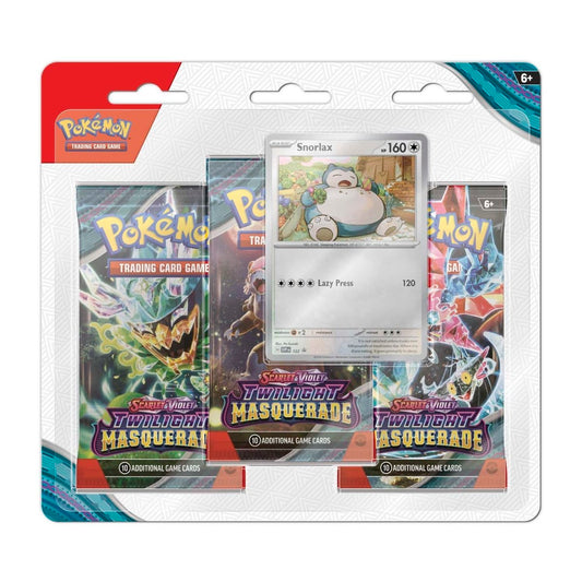 Pokémon Twilight Masquerade 3-pack Blister Snorlax - English