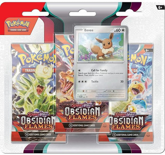 Pokémon Obsidian Flames 3-pack blister Eevee - English