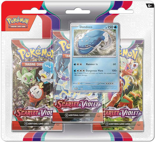 Pokémon base Scarlet & Violet 3-pack Blister Dondozo - English