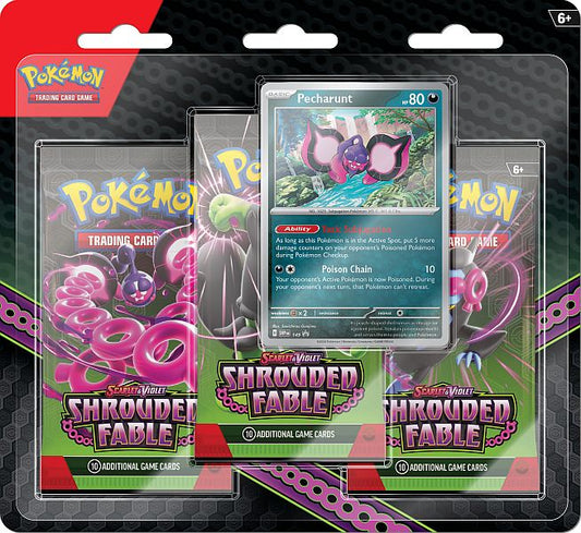 Pokemon Shrouded Fable 3-pack blister Pecharunt - English
