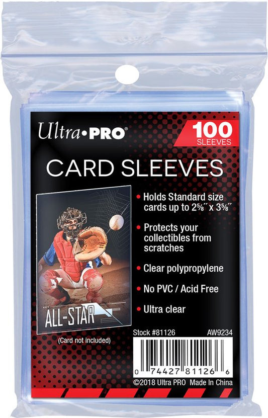 Ultra Pro clear card soft sleeves